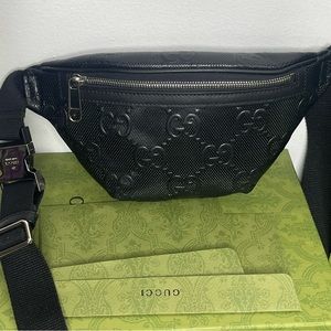 GUCCI GG EMBOSSED BELT BAG